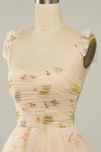 Champán Vestido de Cóctel A Línea
