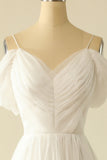 Vestido de novia blanco de tul