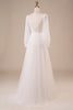 Cargar imagen en el visor de la galería, A-Line Tul Beaded Ivory Vestido de novia con mangas