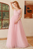 Cargar imagen en el visor de la galería, Glitter Rosa Cord-Up Ruched Vestido largo de fiesta