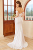 Cargar imagen en el visor de la galería, Sirena del hombro Vestido de novia blanco con encaje