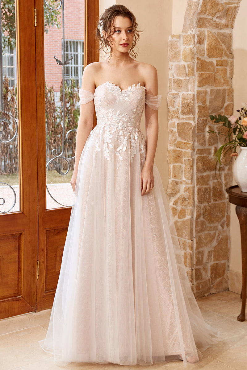 Cargar imagen en el visor de la galería, Apliques Tulle Halter Vestido de Novia