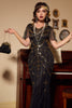 Cargar imagen en el visor de la galería, Lentejuelas Verde Oscuro 1920s Vestido Largo