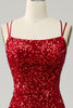 Cargar imagen en el visor de la galería, Rojo Sirena Vestido Largo de Fiesta