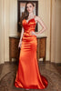 Cargar imagen en el visor de la galería, Sirena Tirantes de Espagueti Naranja Vestido de Fiesta