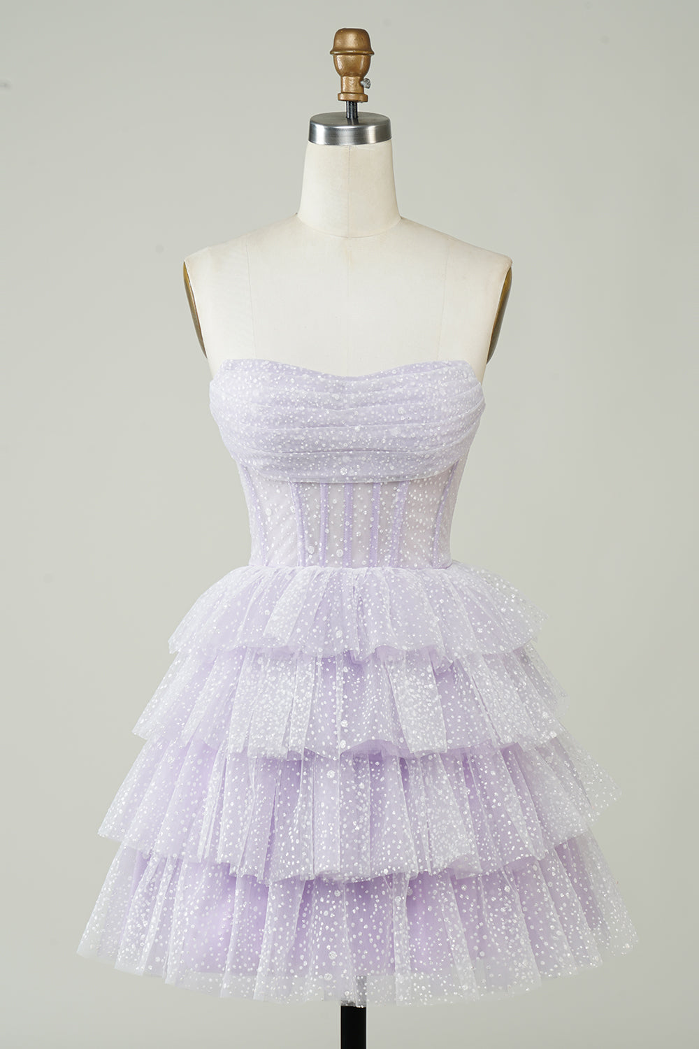 Corsé púrpura brillante Vestido lindo y casero