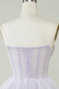 Cargar imagen en el visor de la galería, Corsé púrpura brillante Vestido lindo y casero