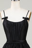 Cargar imagen en el visor de la galería, Elegante A-Line Spaghetti Straps Fucsia Short Homecoming Dress con Bowknot