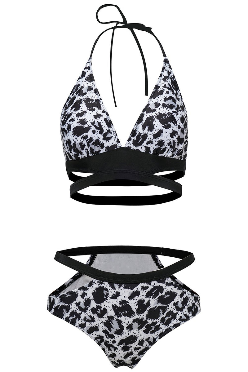 Cargar imagen en el visor de la galería, Leopardo Blanco Push Up Bikini
