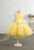 Cargar imagen en el visor de la galería, Vestido amarillo halter flower girl