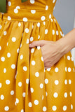 Vestido amarillo de Lunares blancos