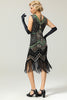 Cargar imagen en el visor de la galería, Azul Gatsby 1920s Flapper Vestido