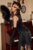 Negro 1920s vestido lentejuelas