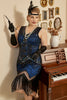 Cargar imagen en el visor de la galería, Lentejuelas Royal Azul Talla grande 1920s Vestido de Flapper
