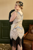 Mujer Talla Grande 1920s Vestido lentejuelas Vestido de Flapper