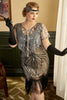 Cargar imagen en el visor de la galería, Talla Grande 1920s Gatsby Lentejuelas Vestido de Flapper con Borlas