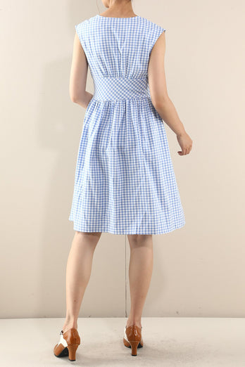 Azul 1950s vestido