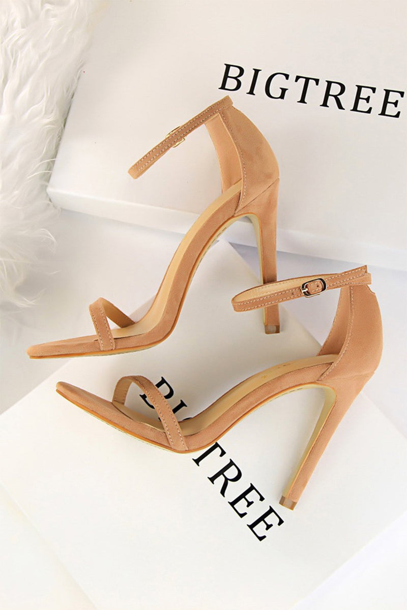 Cargar imagen en el visor de la galería, Tacones de aguja de albaricoque Strappy