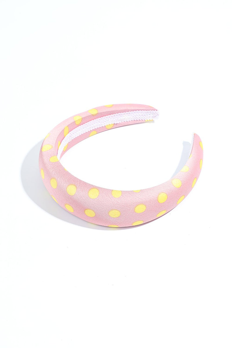 Cargar imagen en el visor de la galería, Pink Polka Dot Sponge Wide Brim Headband