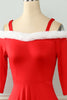 Cargar imagen en el visor de la galería, Vestido de Navidad Rojo Off the Shoulder