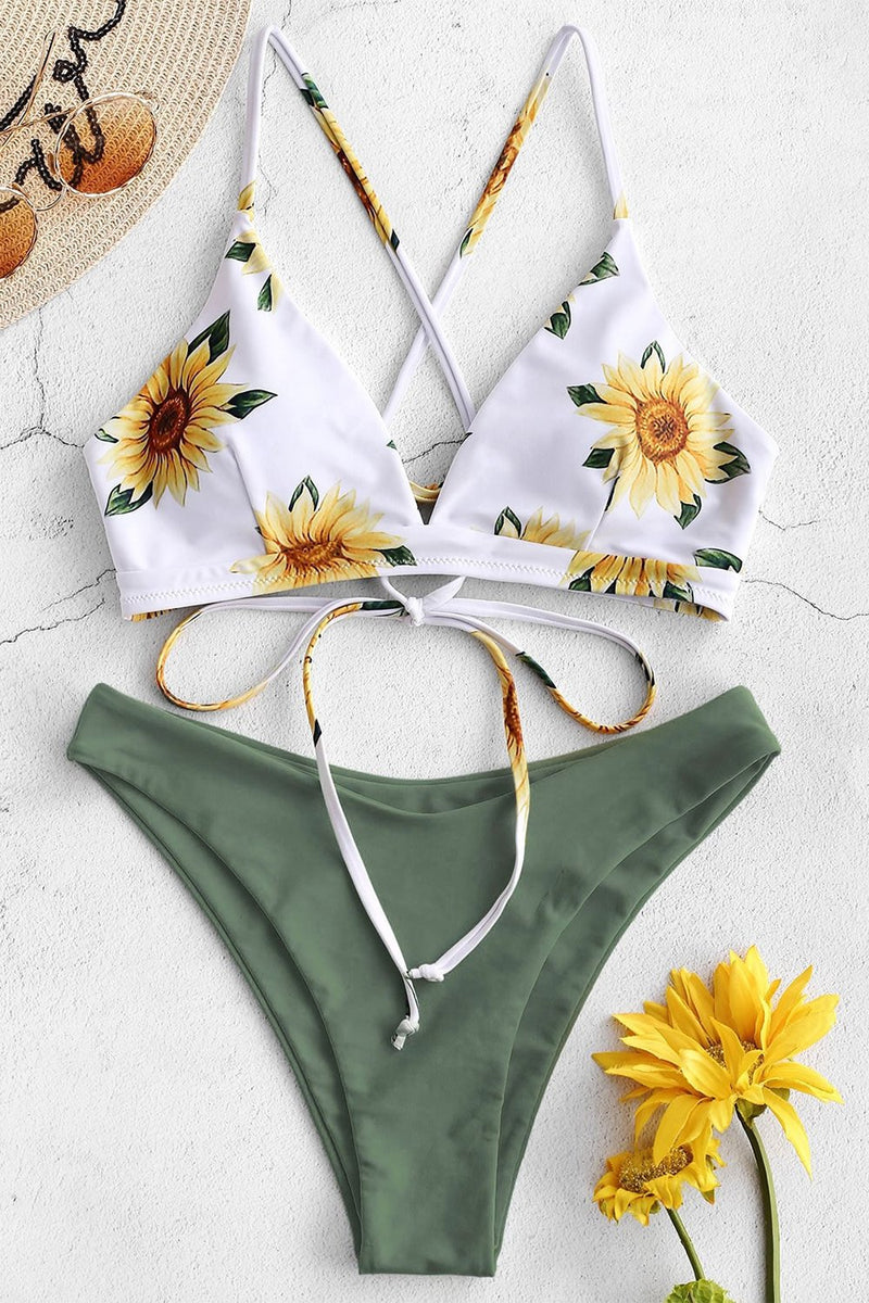 Cargar imagen en el visor de la galería, Bikini de verano estampado floral