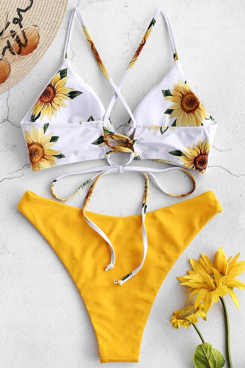 Cargar imagen en el visor de la galería, Bikini de verano estampado floral