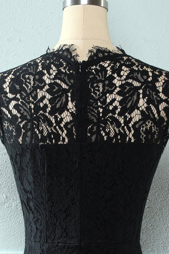 Vestido de encaje bodycon negro