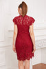 Cargar imagen en el visor de la galería, Vestido rojo de encaje Bodycon