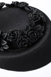 Sombrero de bruja de Halloween para mujeres negras con apliques