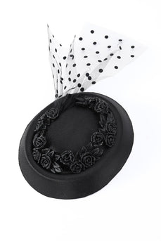 Sombrero de bruja de Halloween para mujeres negras con apliques