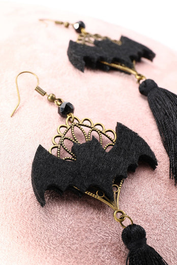 Pendientes Black Halloween Bat Drop