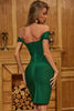 Cargar imagen en el visor de la galería, Off the Shoulder Green Bodycon Party Dress