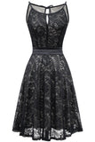 Navy Vintage Lace Halloween Vestido