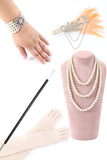Champagne 1920s Accesorios Five Pieces Sets