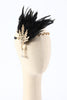 Cargar imagen en el visor de la galería, Diadema de plumas negra de la década de 1920