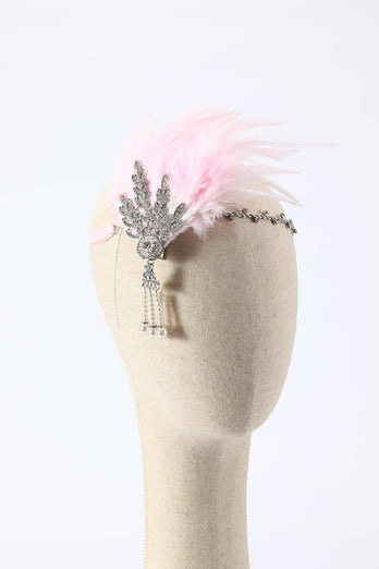 Diadema de plumas negra de la década de 1920
