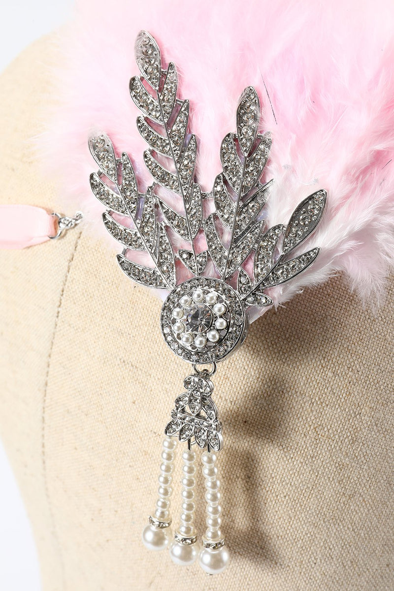 Cargar imagen en el visor de la galería, Diadema de plumas negra de la década de 1920