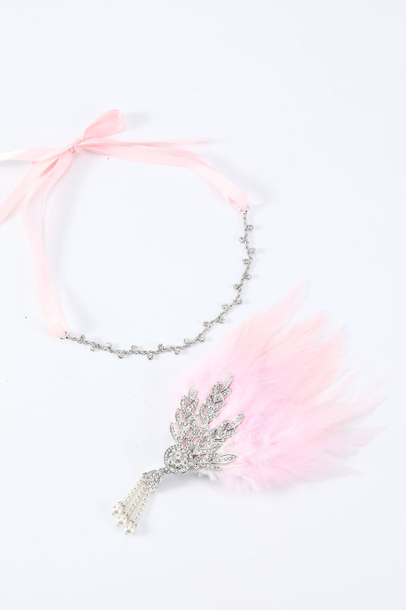 Cargar imagen en el visor de la galería, Diadema de plumas negra de la década de 1920