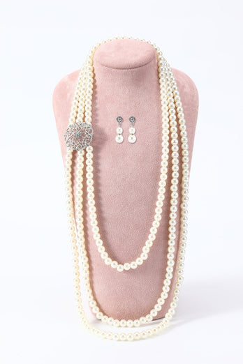 Conjunto de accesorios White Pearl 1920s