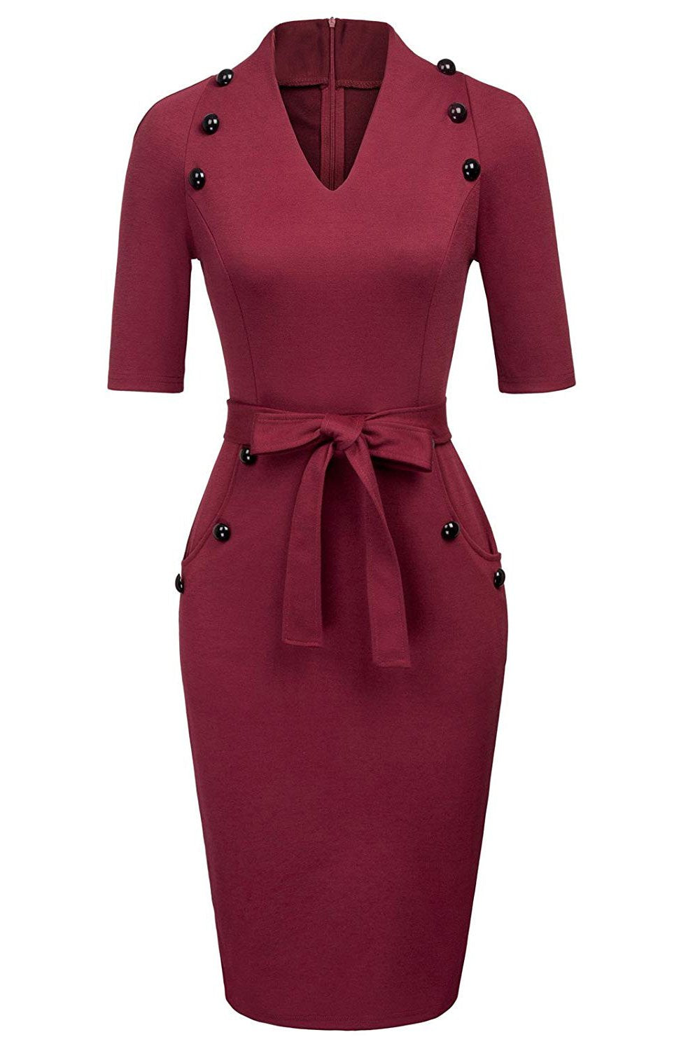 Vestido vintage de la década de 1960 con mangas cortas
