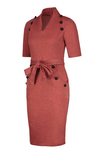 Vestido vintage de la década de 1960 con mangas cortas