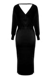 Vestido bodycon de punto negro