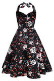 Vestido de Halloween calavera negra