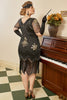 Cargar imagen en el visor de la galería, Talla Grande 1920s Vestido Lentejuelas con Borlas