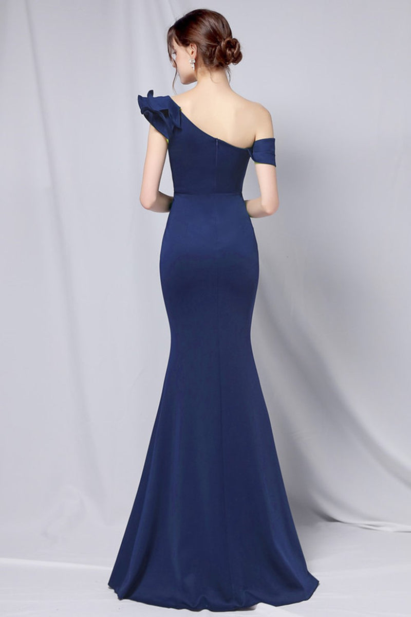 Cargar imagen en el visor de la galería, Un vestido de fiesta simple de hombro