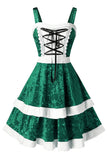 Vestido de terciopelo vintage de Navidad verde