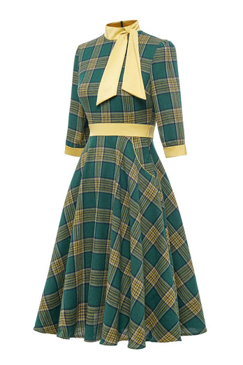 1950s Vestido Vintage Verde