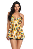Flor Amarilla Bikini Floral de Dos Piezas