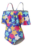 Trajes de baño de una pieza estampados blue star