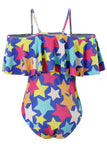 Trajes de baño de una pieza estampados blue star